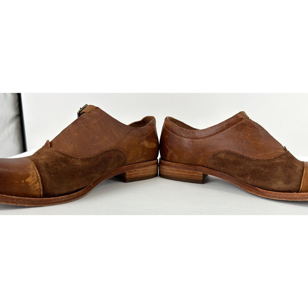 Kork Ease Niseda Brown Distressed Leather Oxford Womens 7.5 Buckle Closure - Picture 7 of 10